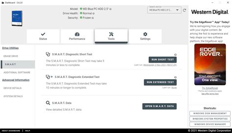 wd hard drive test tool